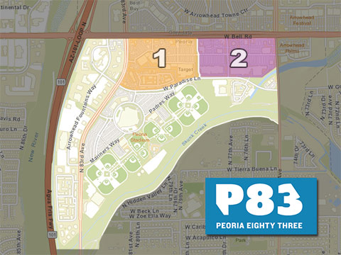 Peoria P83 Entertainment District Map